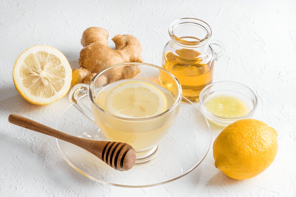 Ginger and lemon water